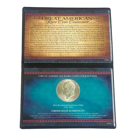Great American Rare Coin Collection: Silver Bicentennial Eisenhower Dollar - Picture 1 of 4